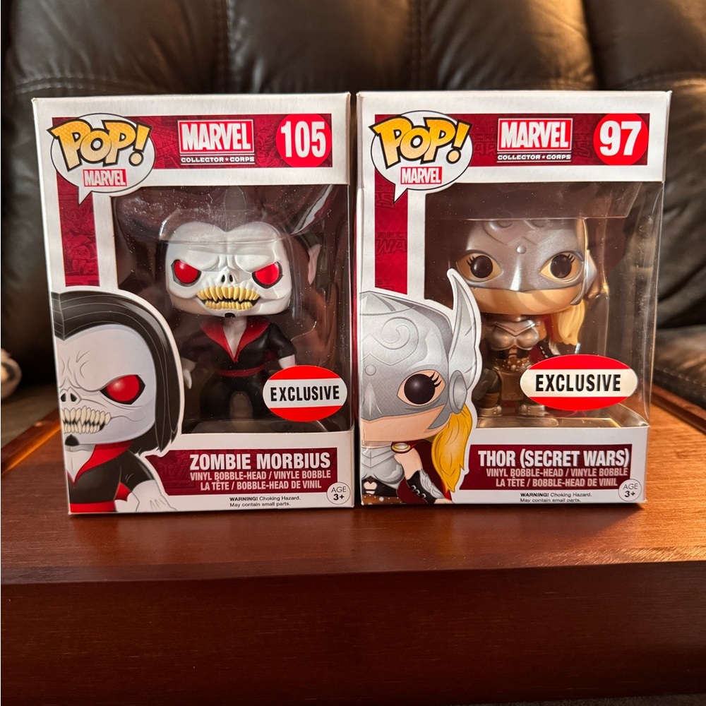 VAULTED Marvel Collector Corps Zombie Morbius/Thor Funko Pop